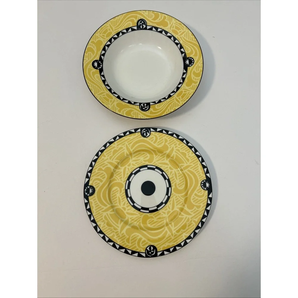 Mayfair Sasaki‎ by Carin Columbo Rimmed Soup Bowl And Saucier Yellow SKU 1493
